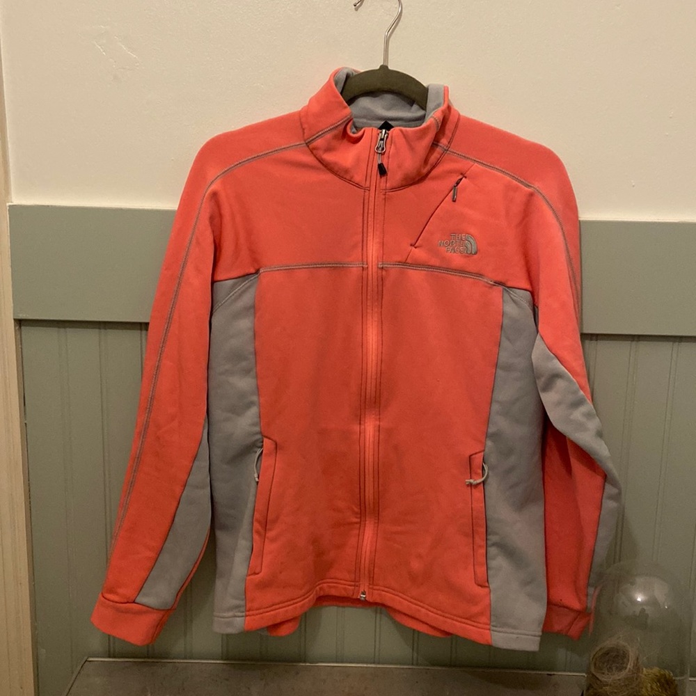 North Face Hot Pink zip-up Jacket, Sz Large